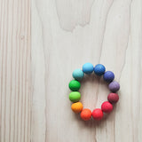 Grimms Baby Greifling Perlenring in Regenbogenfarben von oben