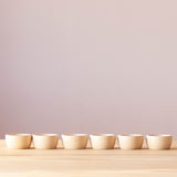 Sechs Grapat Bowls Holzschälchen aus natürlich geöltem Buchenholz.